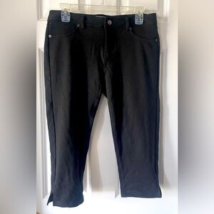 Women’s Poplooks Soft Black Capri Pants, XL